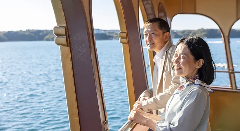 Enjoy a serene moment on board with gentle waves while admiring the beautiful ria coast.